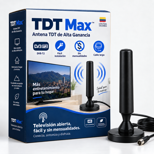 Disfruta la televisión abierta en pocos minutos con TDT Max™